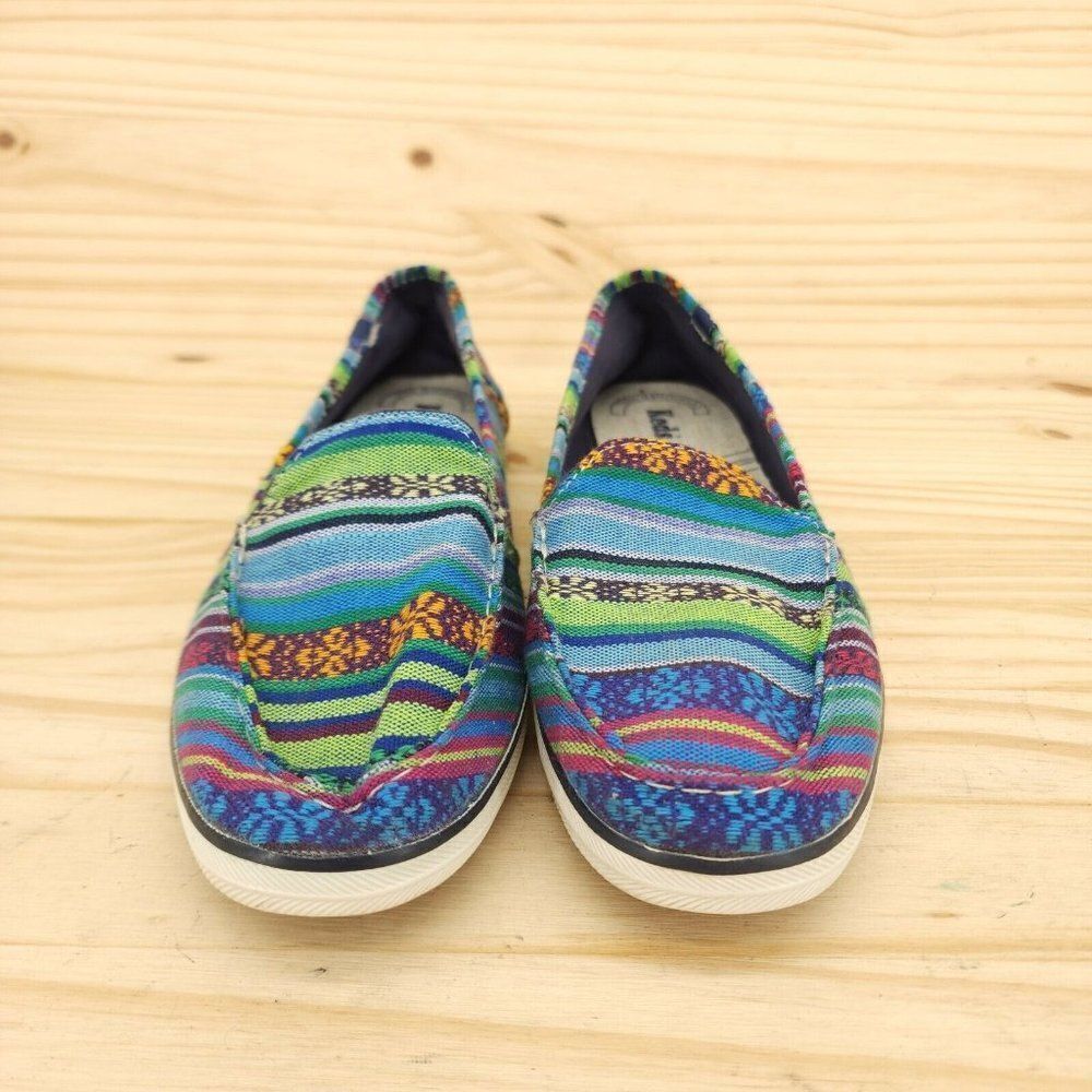 Keds Women's Flats Sz 8 Multicolor Striped Tribal Slip On Shoes Casual Comfort - Picture 2 of 9